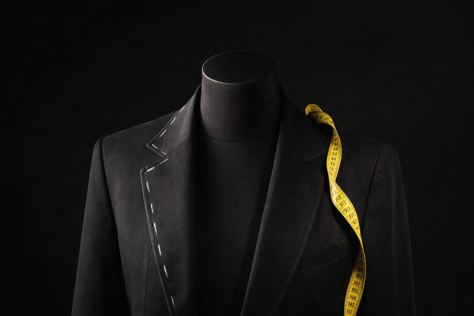 Elegant model wearing a luxury suit